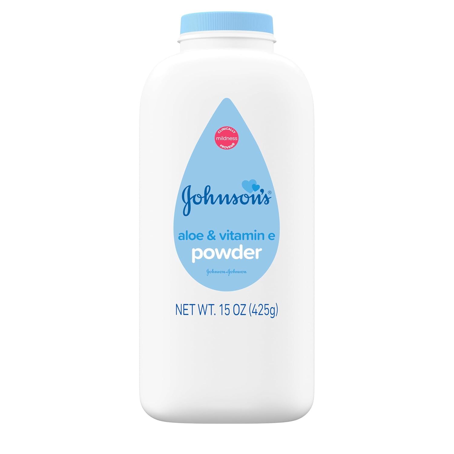 Johnson\'s Baby Powder with Naturally Derived Cornstarch, Aloe & Vitamin E for Delicate Skin, Hypoallergenic, Free of Parabens, Phthalates & Dyes for Gentle Baby Skin Care, 15 oz