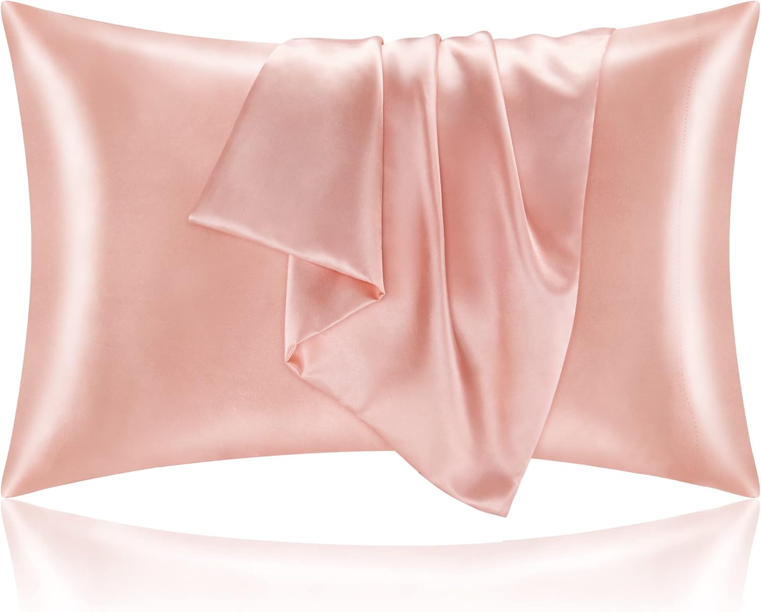 BEDELITE Satin Pillowcase for Hair and Skin, Super Soft and Cooling Similar to Silk Pillow Cases 2 Pack with Envelope Closure, Gift for Women Men(20