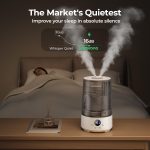 Homvana Humidifiers for Bedroom Home, 3.6 L Cool Mist Top-Fill 34H Super Long Time, Quiet 16dB, Baby Humidifier, Oil Diffuser for Large Room, Plants, Nursery, Office BPA FREE, 7 Color Light Ultrasonic - Image 2