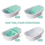 Frida Baby 4-in-1 Grow-with-Me Baby Bathtub, Baby Tub for Newborns to Toddler with Removable Bath Seat & Backrest for Bath Support in Tub - Image 6