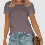ATHMILE Womens T Shirt Summer Tops Short Sleeve Fashion Basic Casual Oversized Beach Vacation Clothes 2025 Trendy - Image 5