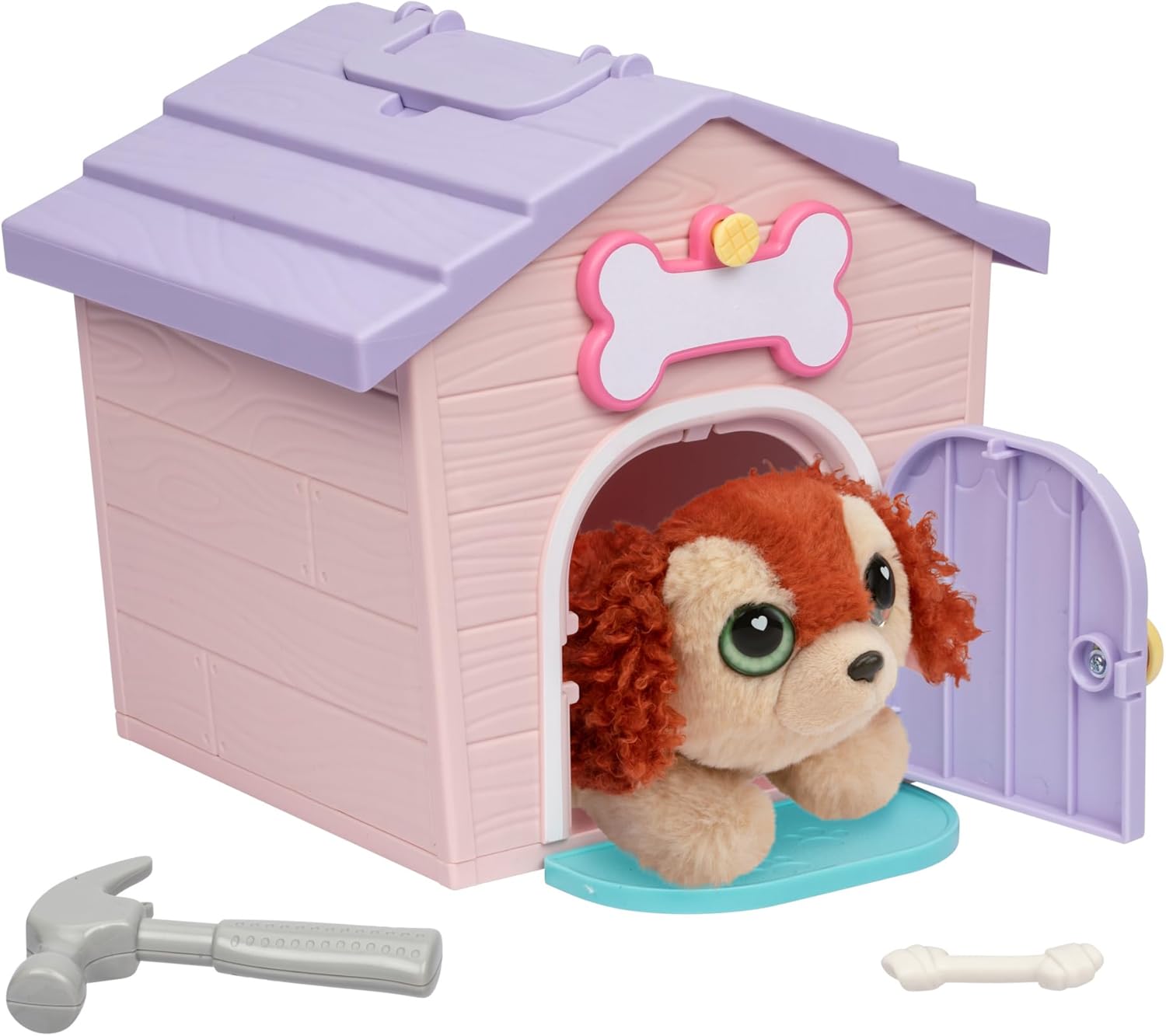 Little Live Pets My Puppy\'s Home Minis - Pink & Purple Home | Plush Toy & Kennel Playset. Build Your Puppy\'s Home, Name Your Puppy & Surprise! Puppy Appears! Which Puppy Will You Get? Easy Build DIY