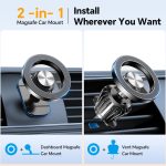 for Magsafe Car Mount【20 Strong Magnets】Magnetic Phone Holder for Car Phone Holder Mount Dash【360°】Cell Phone Holders for Your Car Accessories for Women Men iPhone 16 Pro Max 15 14 13 12 Plus - Image 2
