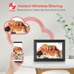 Frameo 10.1 Inch WiFi Digital Picture Frame, 1280x800 HD IPS Touch Screen Photo Frame Electronic, 32GB Memory, Auto-Rotate, Wall Mountable, Share Photos/Videos Instantly via Frameo App from Anywhere - Image 2