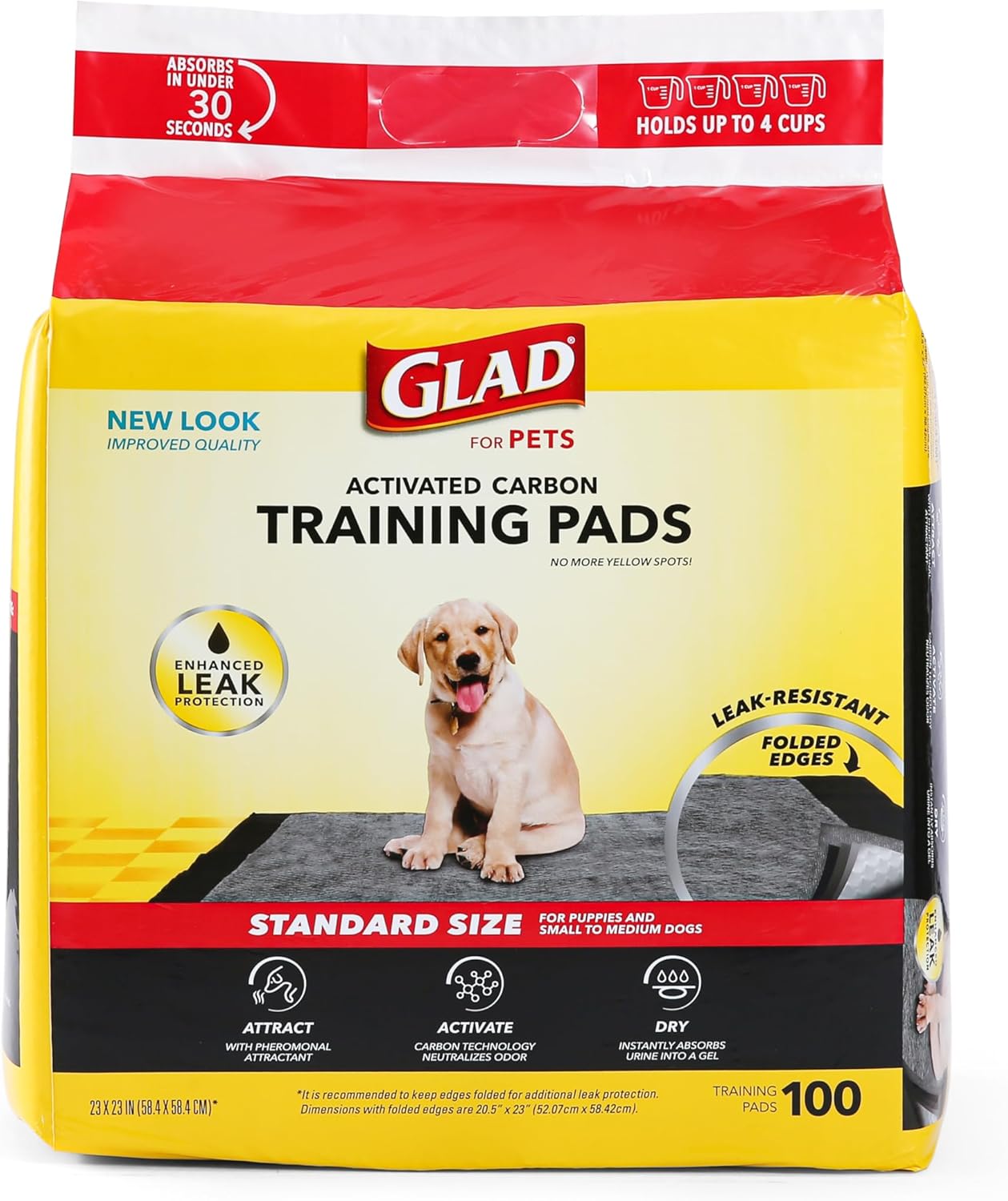 Glad for Pets Black Charcoal Puppy Pads 23