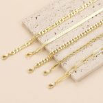 DEARMAY Gold Bracelets for Women Waterproof, 14K Real Gold Jewelry Sets Trendy Thin Dainty Stackable Cuban Link Paperclip Chain Bracelet Pack Fashion Accessories Gifts for Womens - Image 4