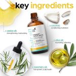 ArtNaturals Organic Rosemary & Castor Hair Growth Oil + Scalp Massager Set – Hair Styling Oils for Dry, Itchy Scalp, Thickening & Hydration - Scalp Oil Products For Damaged Hair & Split Ends – 4.0 oz - Image 5